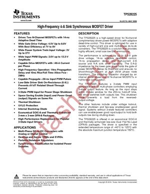 TPS28225DRBT datasheet  